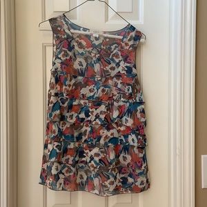 Loft floral ruffled top